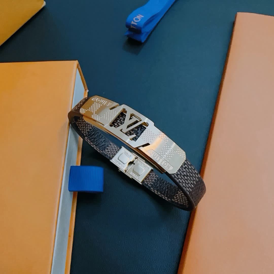 Louis Vuitton Monogram Leather Bracelet